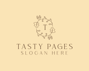 Autumn Leaf Wreath logo design