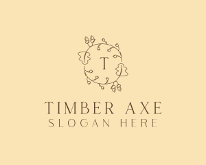 Autumn Leaf Wreath logo design