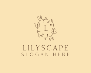 Autumn Leaf Wreath logo design