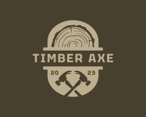 Wood Hammer Carpentry  logo design