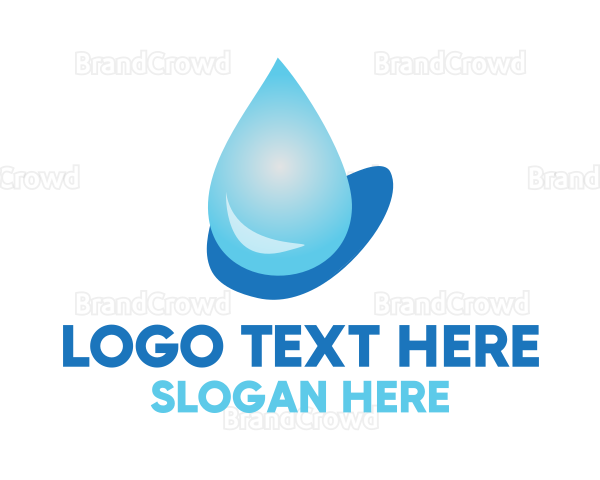 Water Droplet Beverage Logo