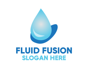 Water Droplet Beverage  logo design