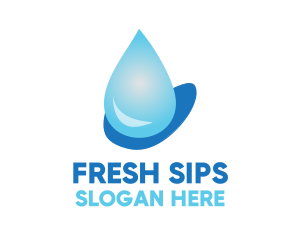 Beverage - Water Droplet Beverage logo design