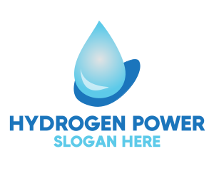 Hydrogen - Water Droplet Beverage logo design