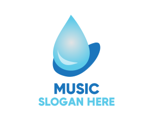 Fluid - Water Droplet Beverage logo design