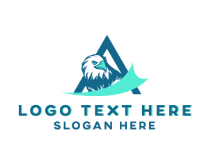 Courier - Bald Eagle Letter A logo design