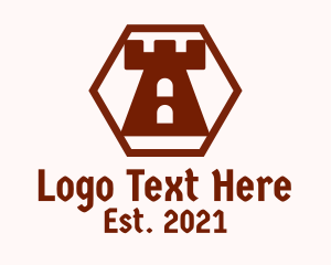 Hexagon - Hexagon Castle Turret logo design