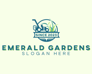 Grass Lawn Mower logo design