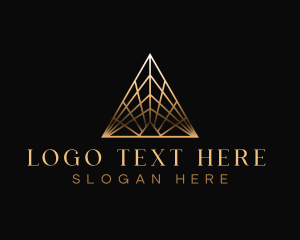 Triangle - Luxury Art Deco Pyramid logo design