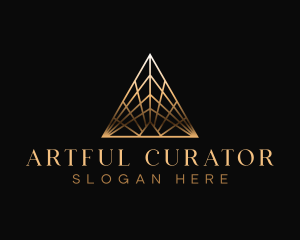 Luxury Art Deco Pyramid logo design