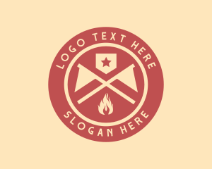 Scout - Outdoor Fire Flag logo design