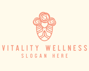 Feminine Rose Wellness logo design