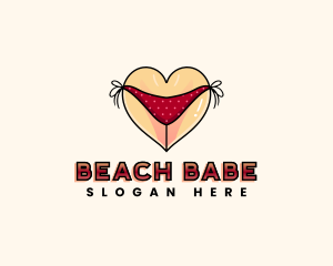 Bikini - Sexy Heart Bikini logo design