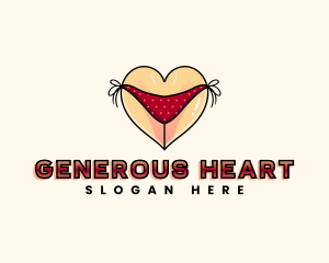 Sexy Heart Bikini logo design