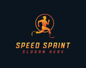 Runner - Prosthetic Disability Runner logo design