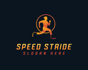 Prosthetic Disability Runner logo design