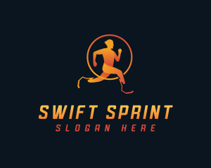 Prosthetic Disability Runner logo design