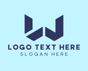 Web Hosting - Tech Gaming Letter W logo design