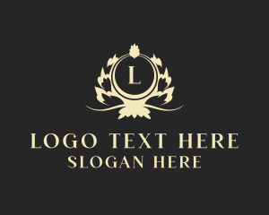 High End - Floral Wreath Wedding Planner logo design