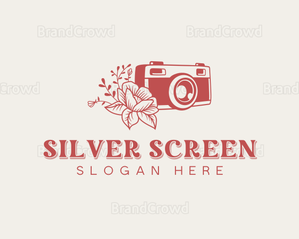 Rangefinder Camera Flower Logo