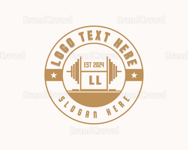 Barbell Fitness Gym Logo