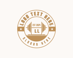 Exercise - Barbell Fitness Gym logo design