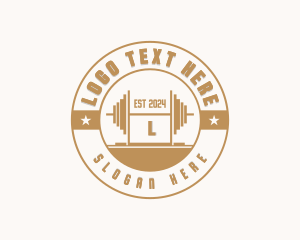 Barbell Fitness Gym Logo