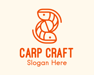 Fish Shrimp Carp logo design