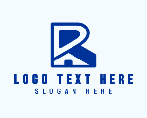 Mortgage - Blue House Letter R logo design