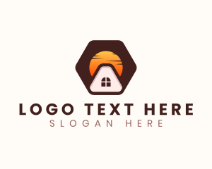 Hexagon - Sunset House Roofing logo design