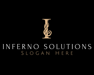 Luxury Boutique Letter I logo design