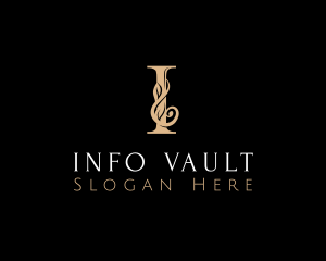 Luxury Boutique Letter I logo design