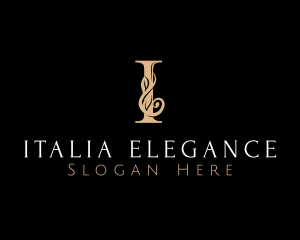 Luxury Boutique Letter I logo design