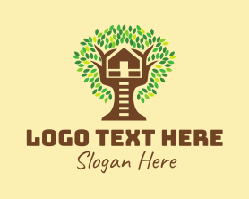 House - Tree House logo design