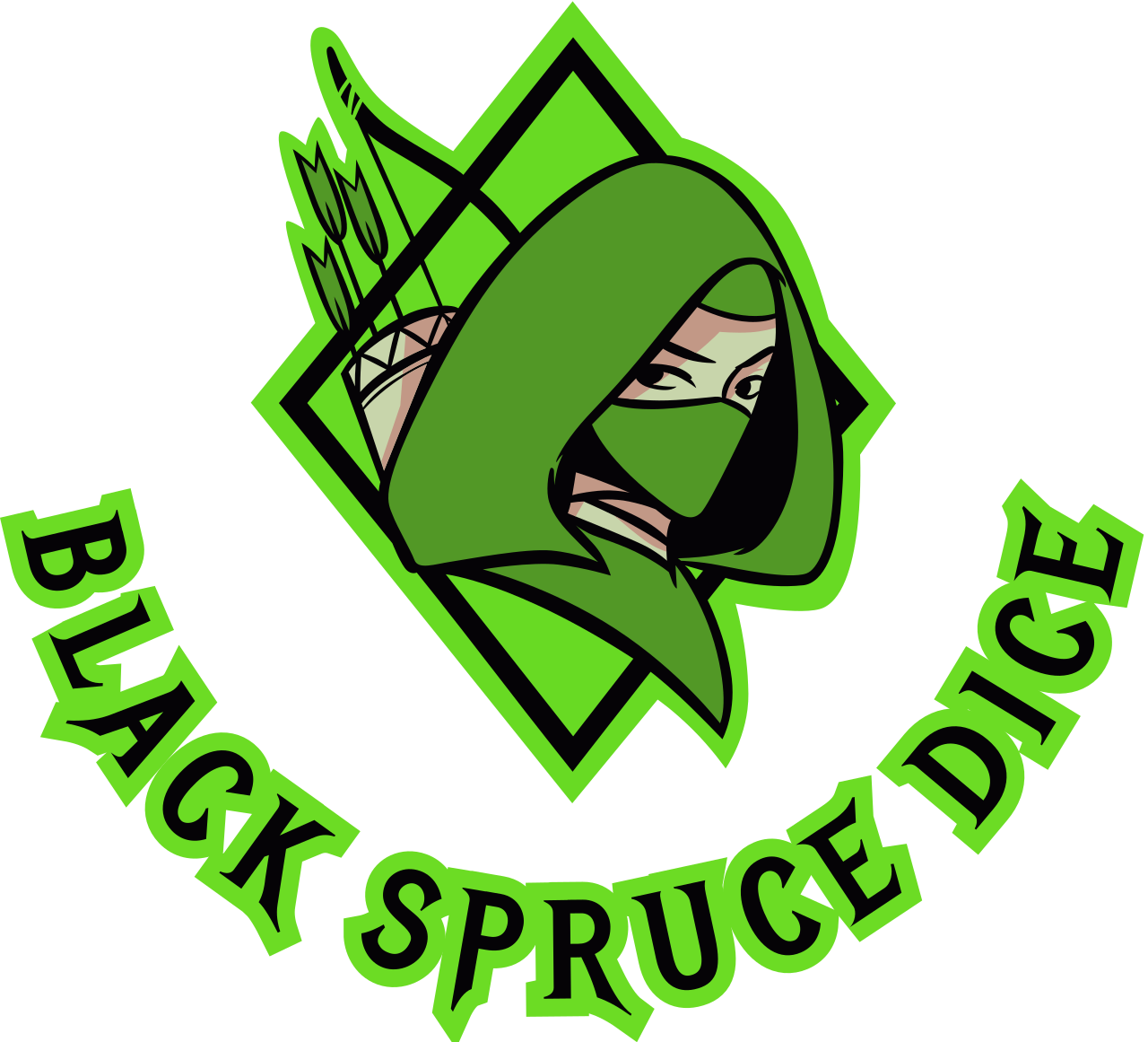 black spruce dice's logo