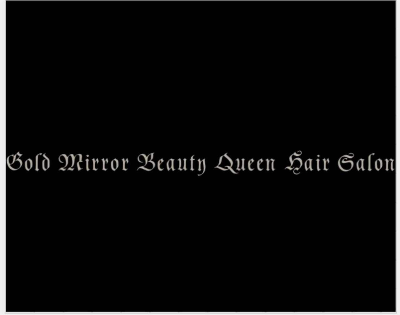 Gold Mirror Beauty Queen hair salon 's logo
