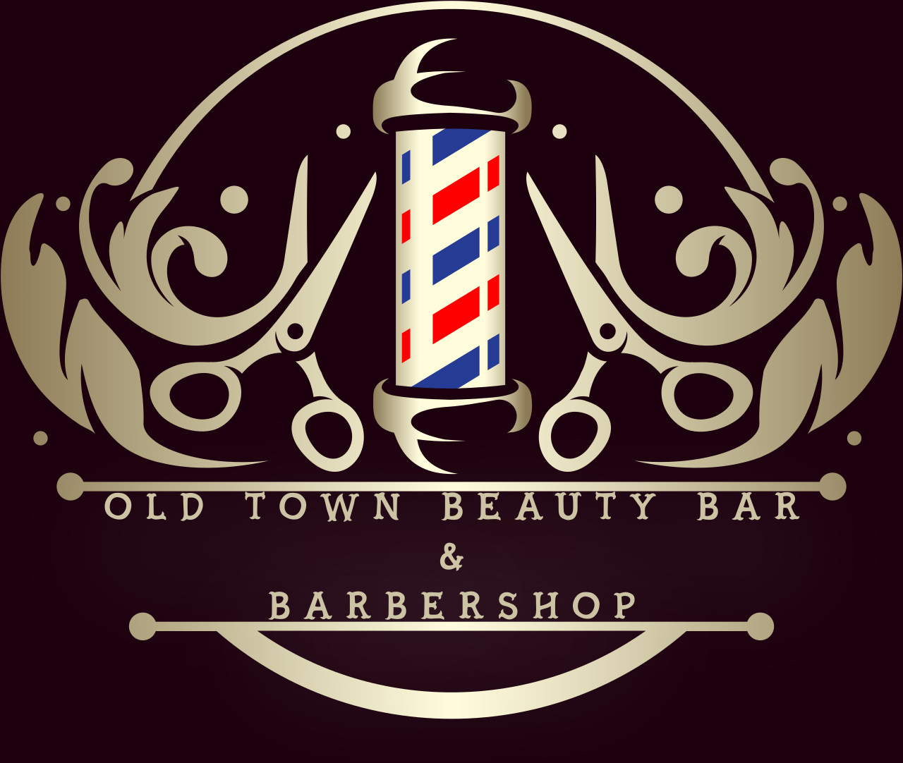 Old Town Beauty Bar
&
Barbershop's logo