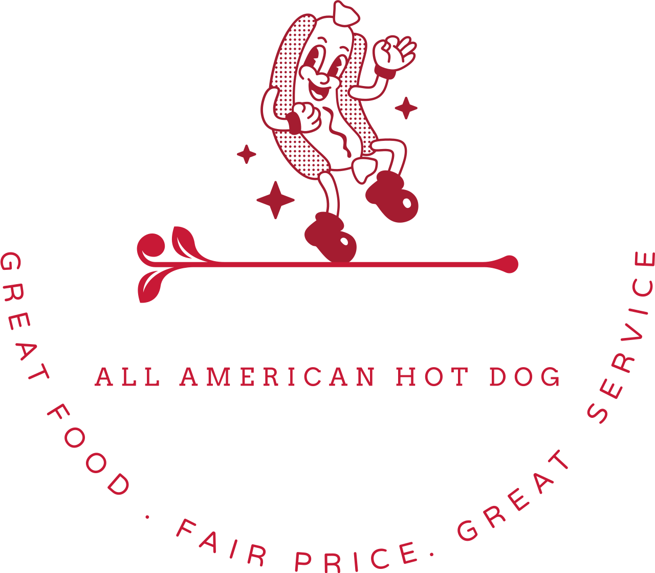 All American hot dog's web page