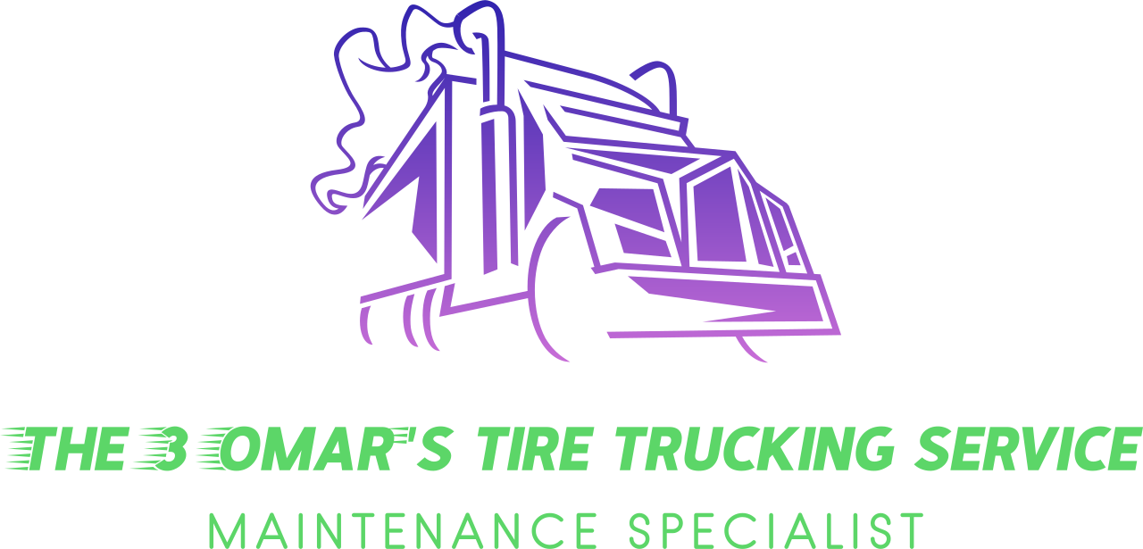 The 3 Omar's tire trucking service's logo