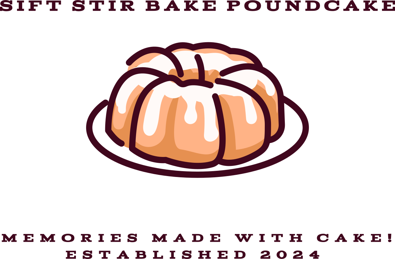 Sift~Stir~Bake=Poundcake's logo