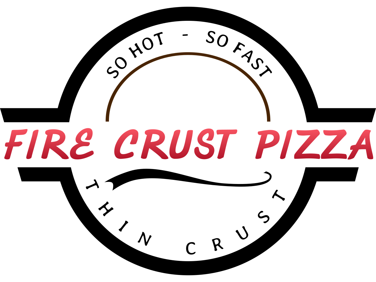 Fire crust pizza's logo