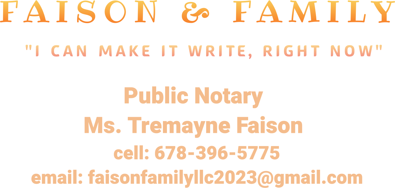 Faison & Family's web page