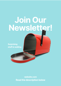 Join Our Newsletter Poster Design