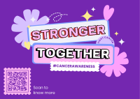 We're Stronger than Cancer Postcard Image Preview