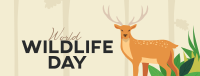 Deer in the Forest Facebook cover Image Preview