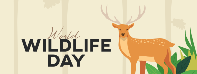 Deer in the Forest Facebook cover Image Preview