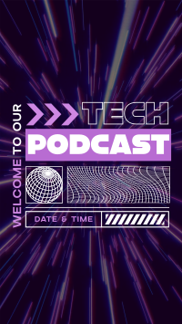 Futuristic Tech Podcast Instagram reel Image Preview