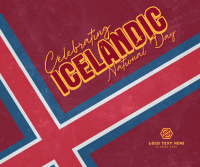 Geometric Icelandic National Day Facebook post Image Preview