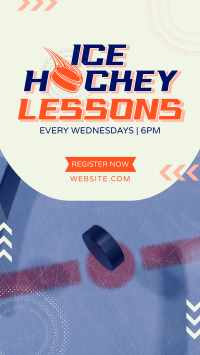Ice Hockey Lessons Instagram Story Design