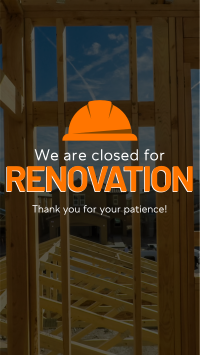 Closed for Renovation Instagram story Image Preview